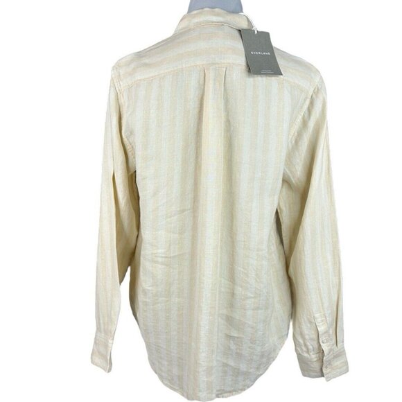 Everlane Women's NWT Brazilian Sand Canvas The Linen Relaxed Career Shirt 6/C44 - Picture 4 of 15